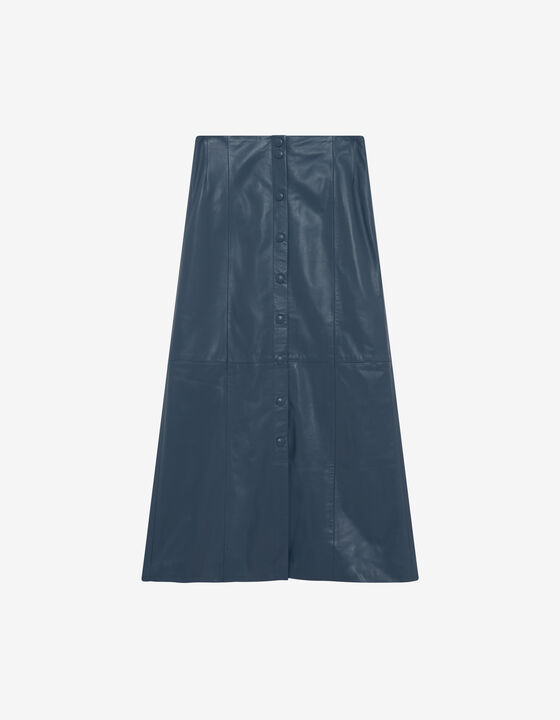 LONG LEATHER SKIRT