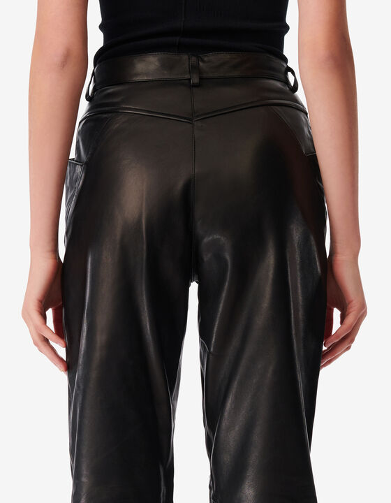 STRAIGHT LEG LEATHER PANTS