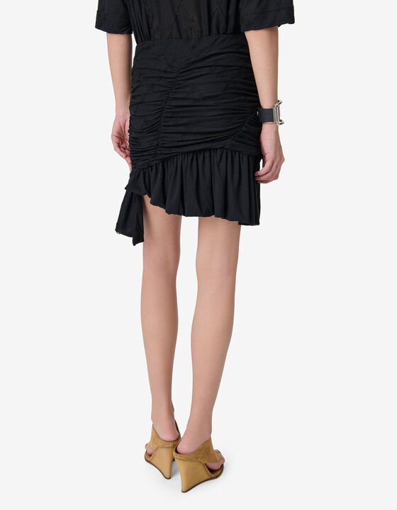 ASYMMETRICAL TEXTURED SKIRT