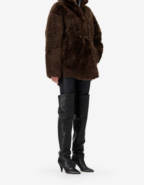 LONG SHEARLING JACKET