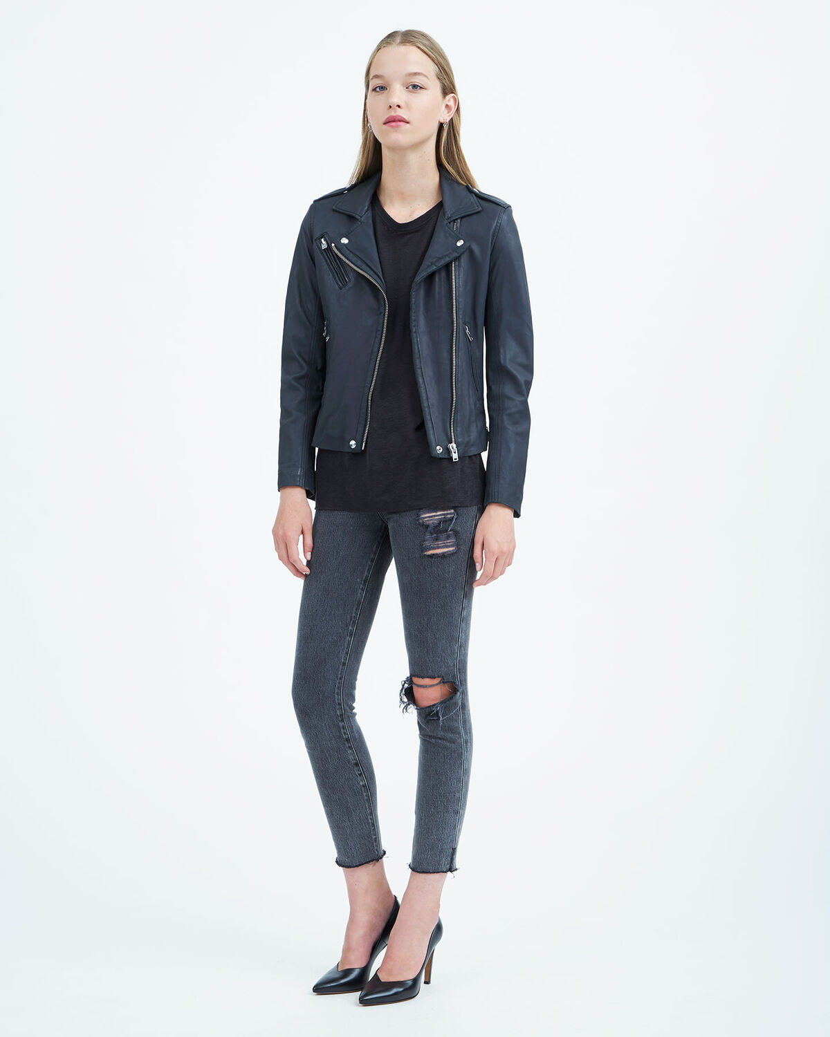 Iro Fall Winter 17 Collection Han Leather Jacket Iro Han Leather Jacket Anthracite