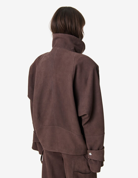 SHORT NUBUCK TRENCH COAT
