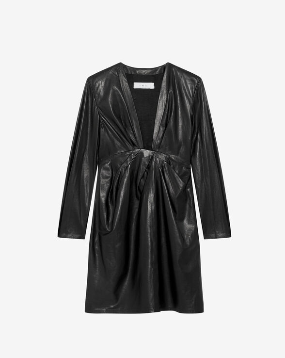 ENALI LEATHER MINI DRESS