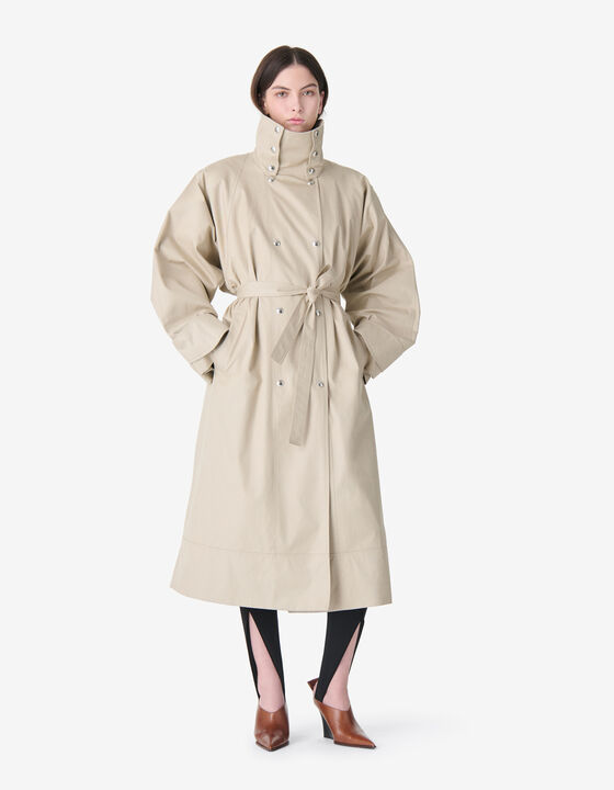 LONG BELTED TRENCH COAT