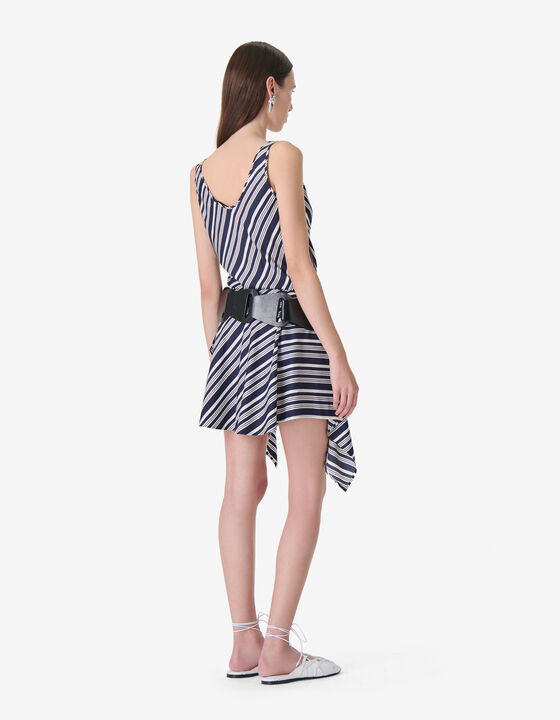 ASYMMETRICAL STRIPED DRESS