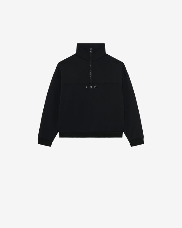 IRO LOGO SWEATSHIRT WITH ZIP-UP NECKLINE