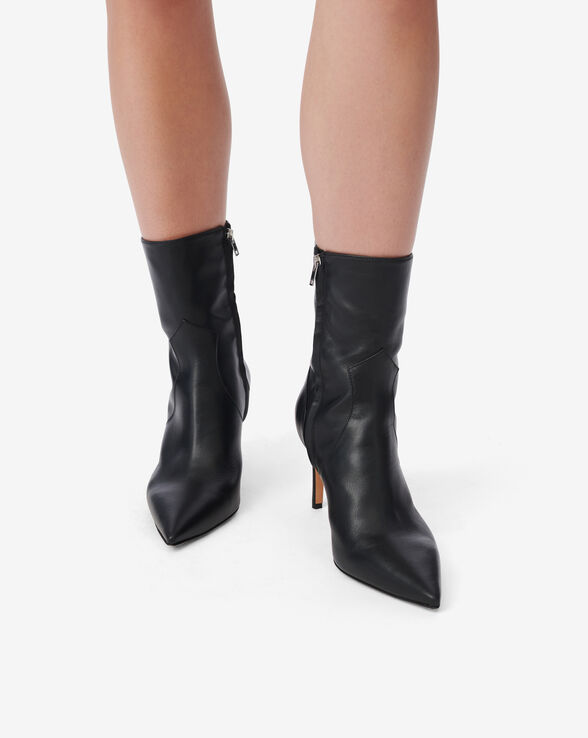 DAVY MATCH PATENT LEATHER ANKLE BOOTS