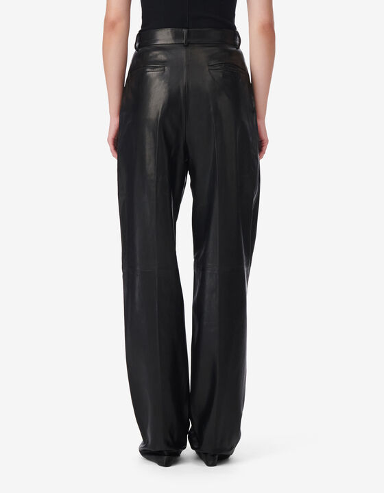 PANTALON EN CUIR LARGE