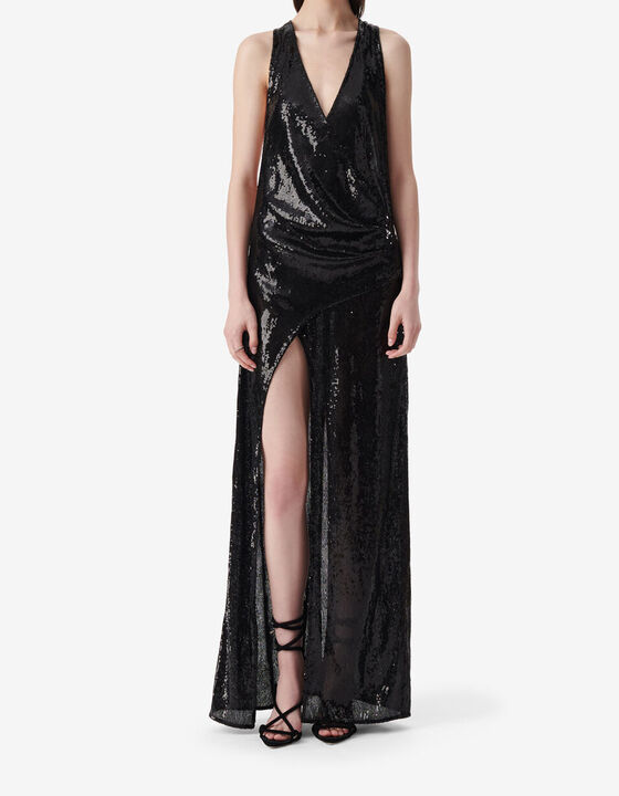 LONG SEQUINED DRESS