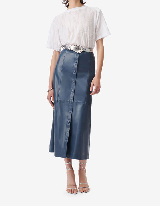 LONG LEATHER SKIRT