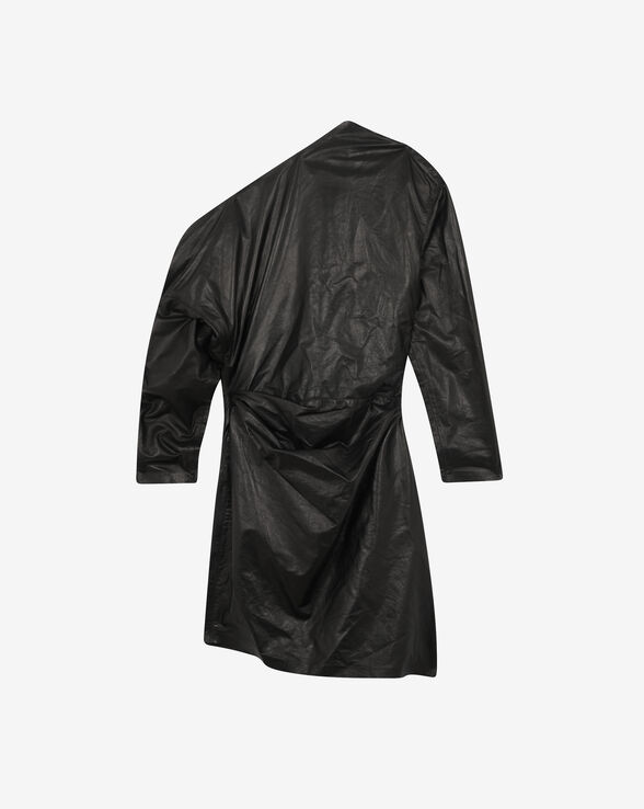 CALLA ASYMMETRIC LEATHER DRESS