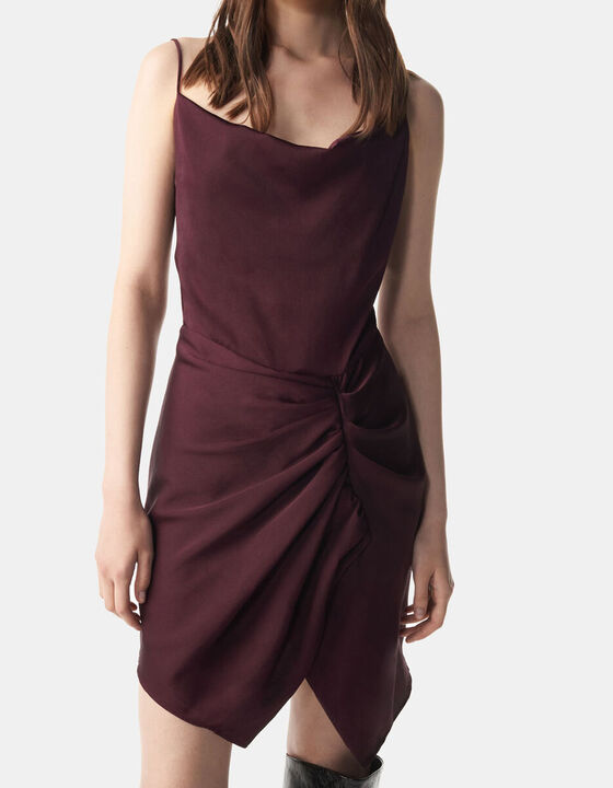 GATHERED DRESS WITH STRAPS