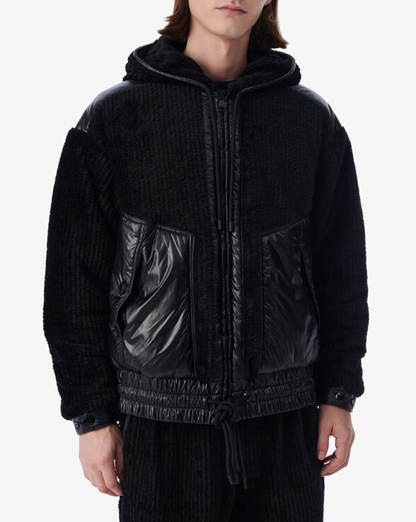 OVERSIZED DUAL-MATERIAL HOODIE