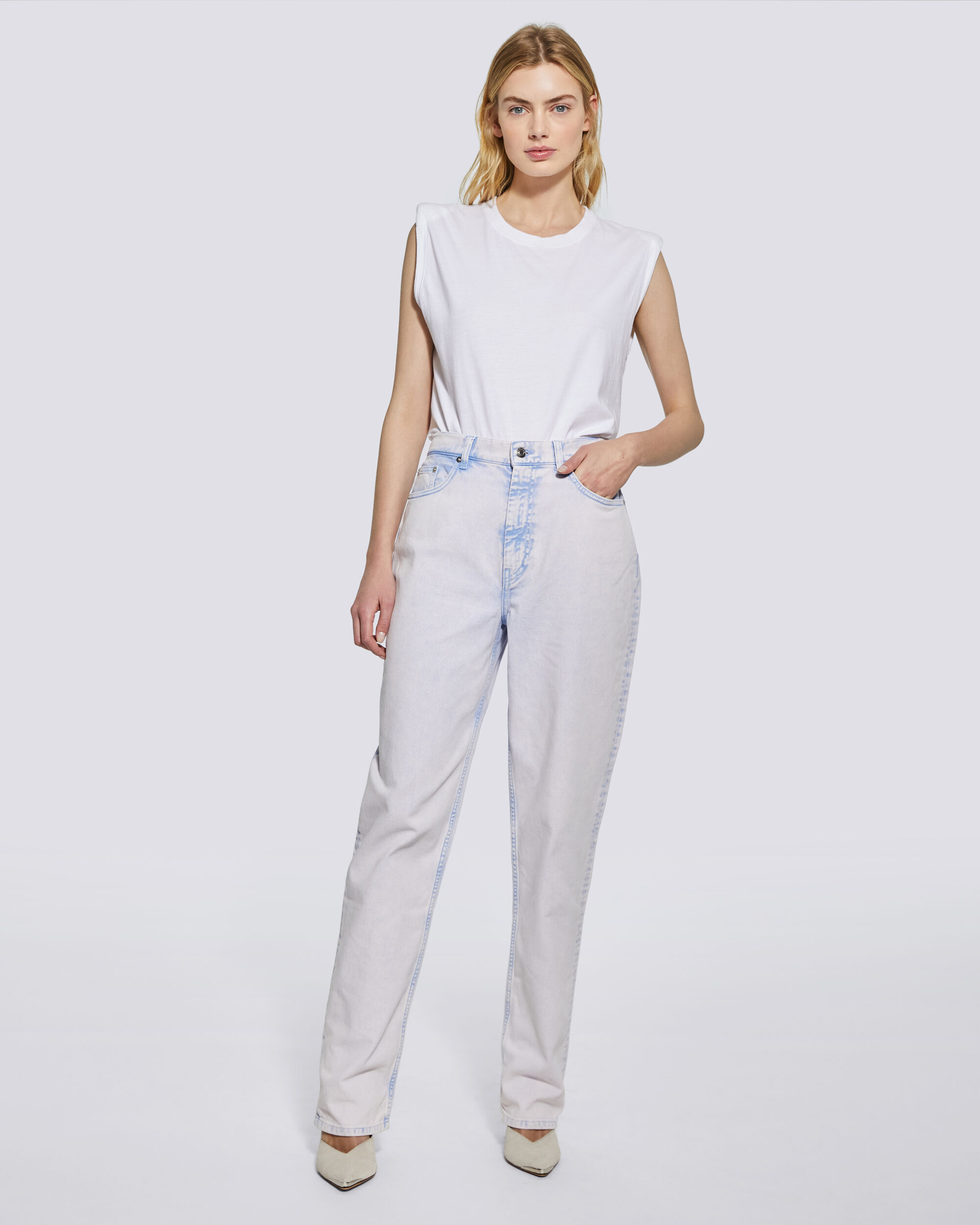 Waist Straight Leg Jeans | ModeSens