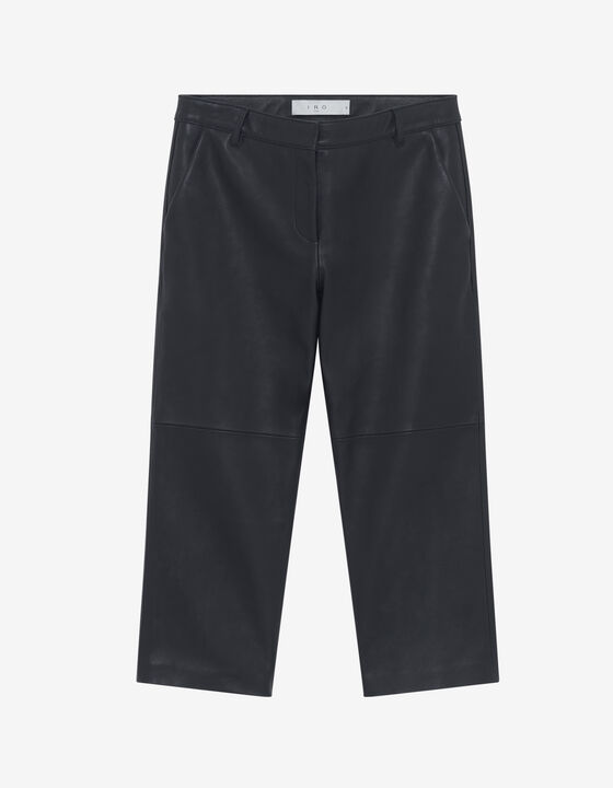CROPPED LEATHER PANTS