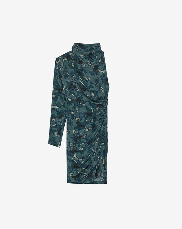 FABIOLA ASYMMETRICAL PRINTED DRESS
