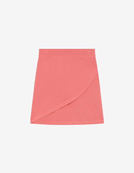SHORT RIBBED SKIRT