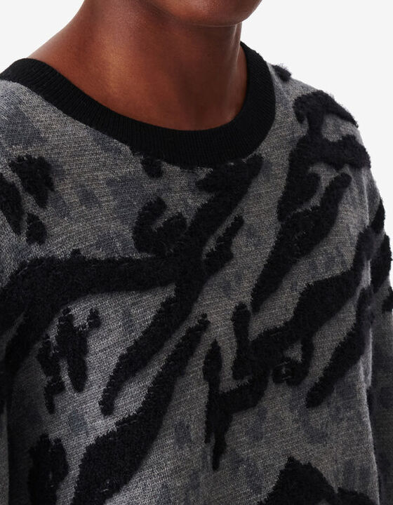 PULL COL ROND &Agrave; MOTIF