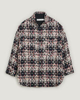 FERRY MULTICOLOR TWEED KNIT OVERSHIRT  image number null