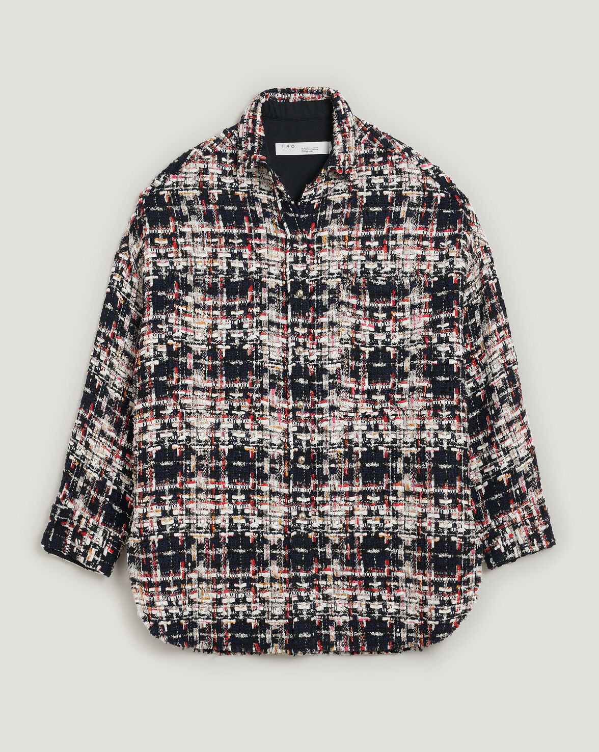 FERRY MULTICOLOR TWEED KNIT OVERSHIRT image number null