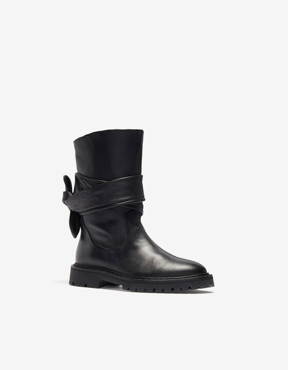 LETIZI LEATHER BOOTS WITH BOW
