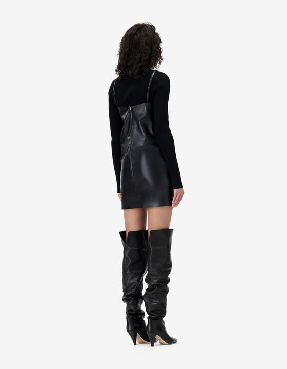 LEATHER MINI DRESS