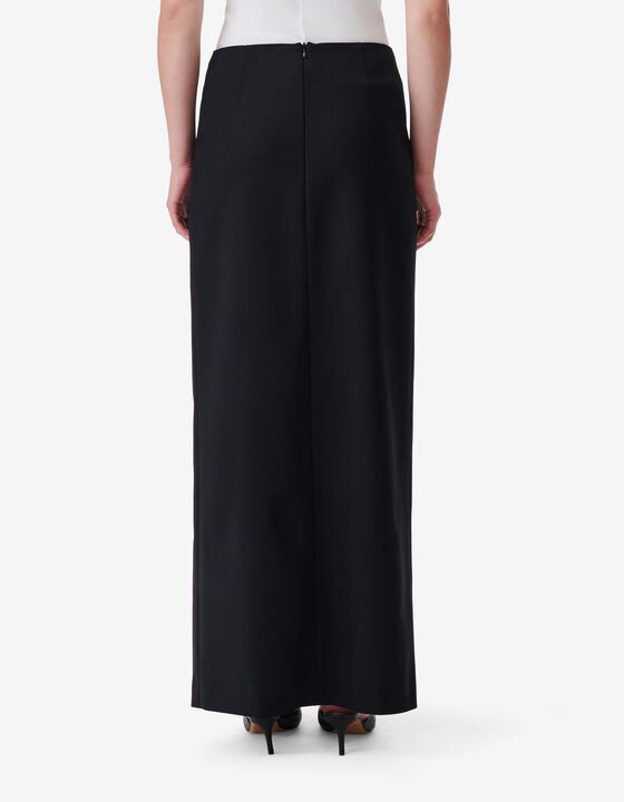 LONG WOOL SKIRT