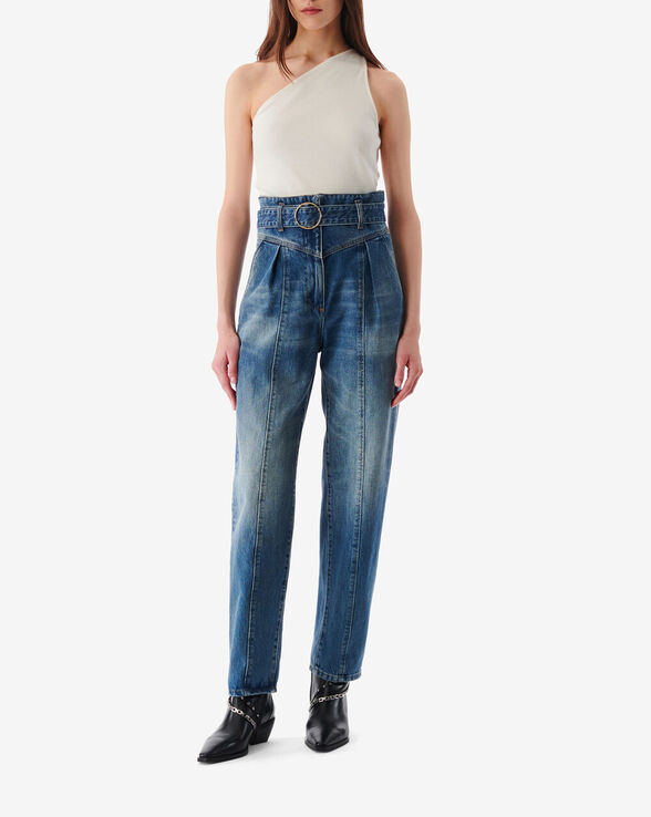 INDIO BELTED CARROT CUT JEANS