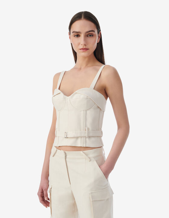BELTED BUSTIER TOP