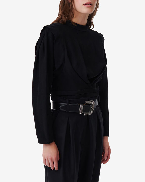 TOP À PLIS ET DÉCOUPE AU DOS JOANA