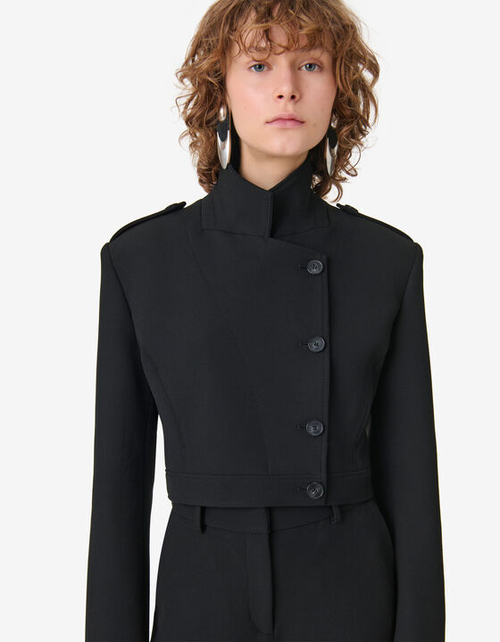 ASYMMETRICAL CROPPED JACKET