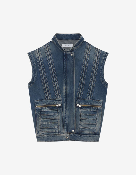 SLEEVELESS JEAN JACKET