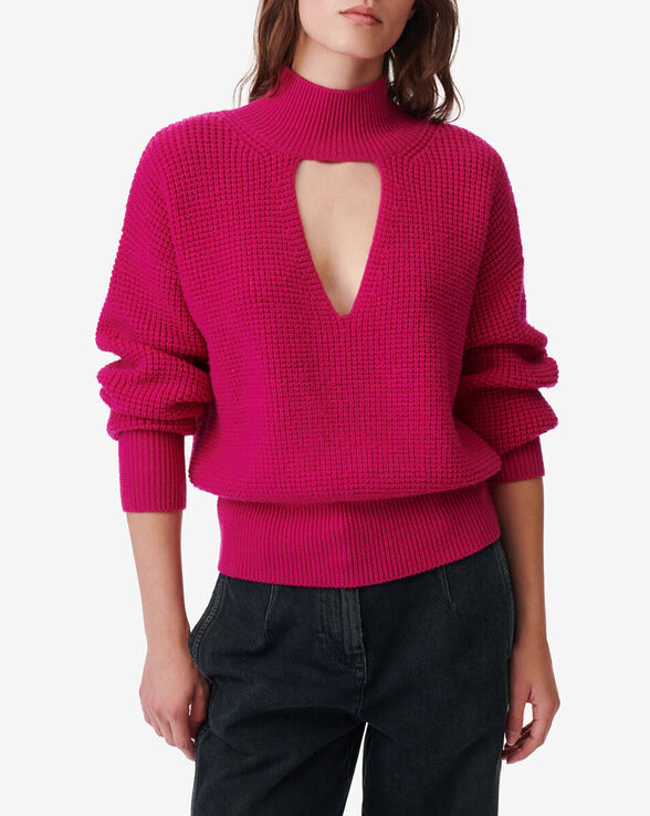 GAID HIGH-NECK SWEATER WITH CUT-OUTS
