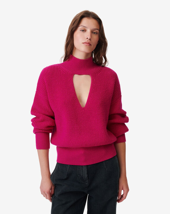 GAID HIGH-NECK SWEATER WITH CUT-OUTS