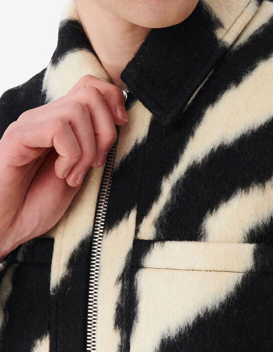 ZEBRA-PATTERNED OVERSHIRT