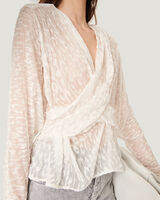 LENY DRAPE FRONT LEOPARD PRINT TOP image number null