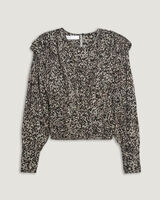 RUSKO STRONG SHOULDER LEOPARD TOP image number null