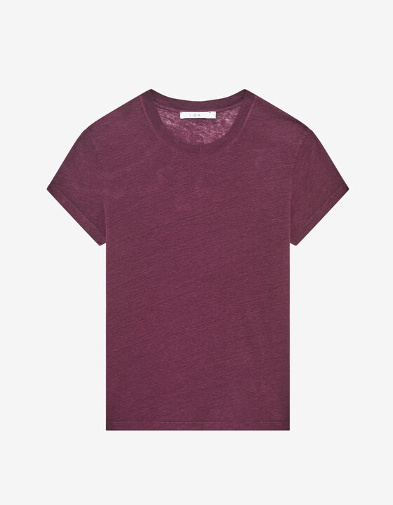 T-SHIRT EN LIN COL ROND