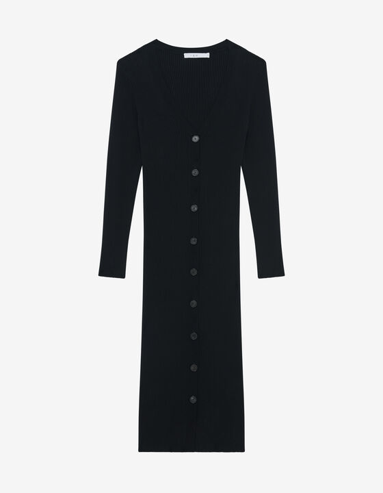 LONG RIBBED DRESS