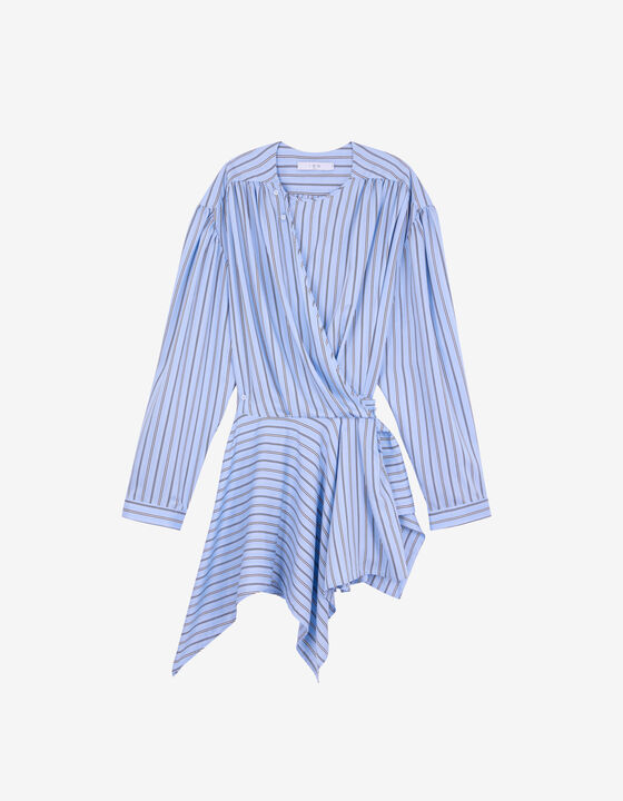 ASYMMETRICAL STRIPED DRESS