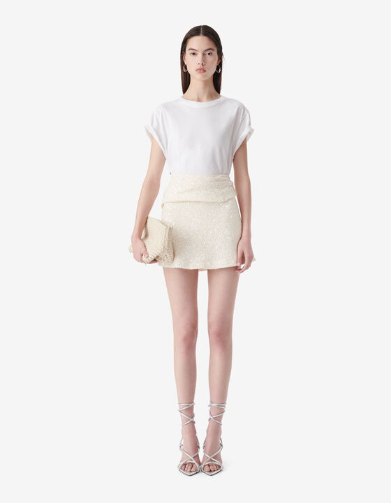 TWEED SEQUIN SKIRT