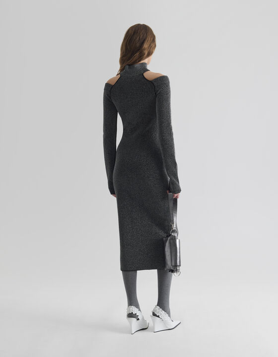 ROBE MIDI EN MAILLE LUREX