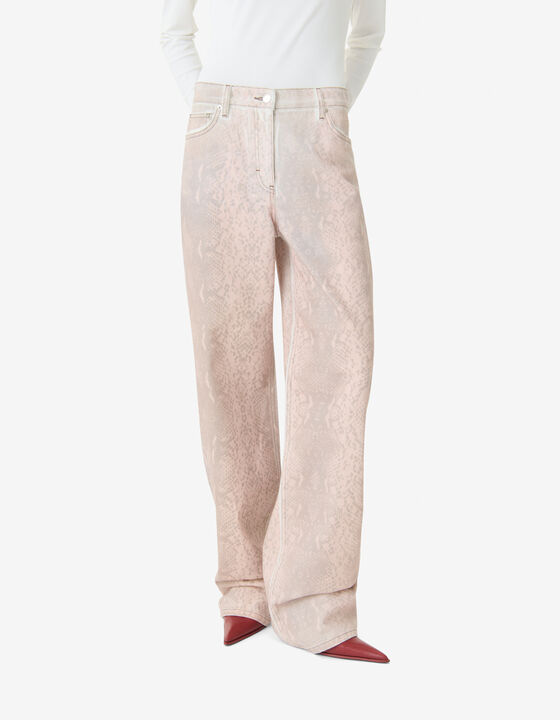 PYTHON-PRINTED JEANS