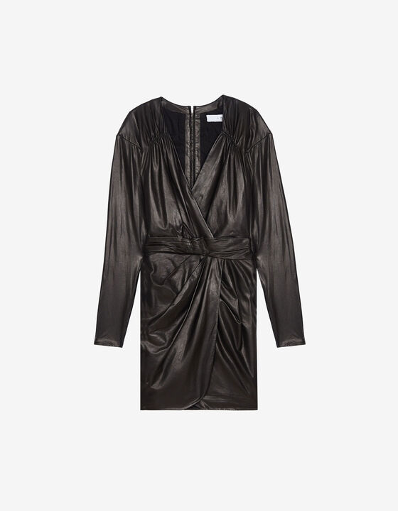 FITTED LEATHER DRESS
