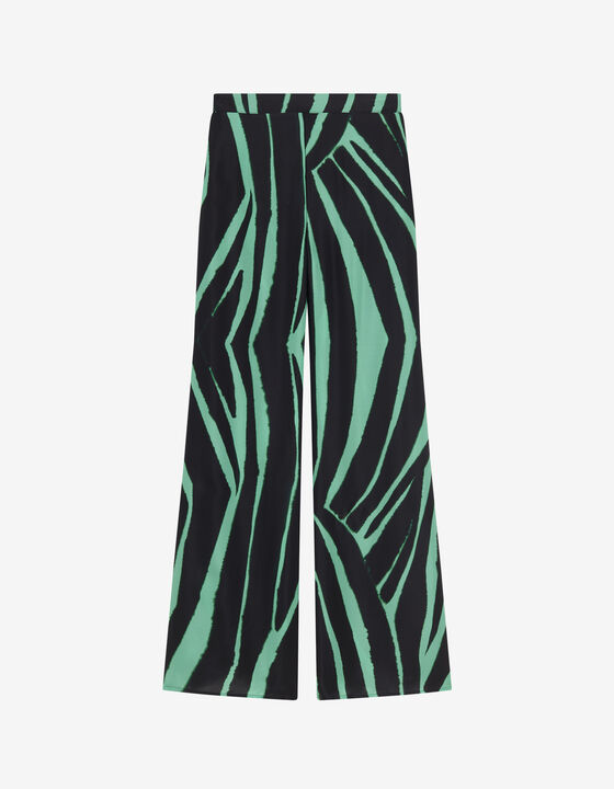 STRAIGHT SILK PANTS