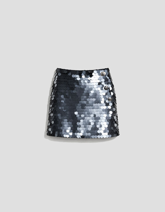 SHORT SEQUIN SKIRT