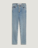 NEVY CROPPED BUTTON SKINNY JEANS  image number null