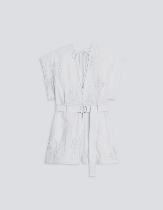 FALWEN PLAYSUIT WITH CROCHET DETAILS