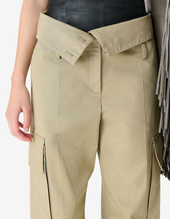 STRAIGHT-LEG PANTS WITH FLAP BELT