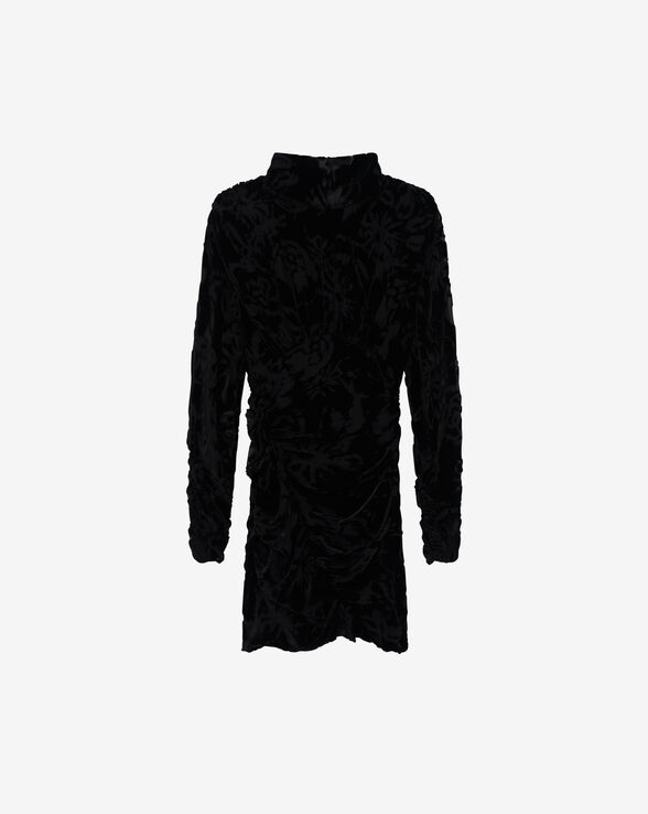 NARIVO PATTERNED VELOUR DRESS
